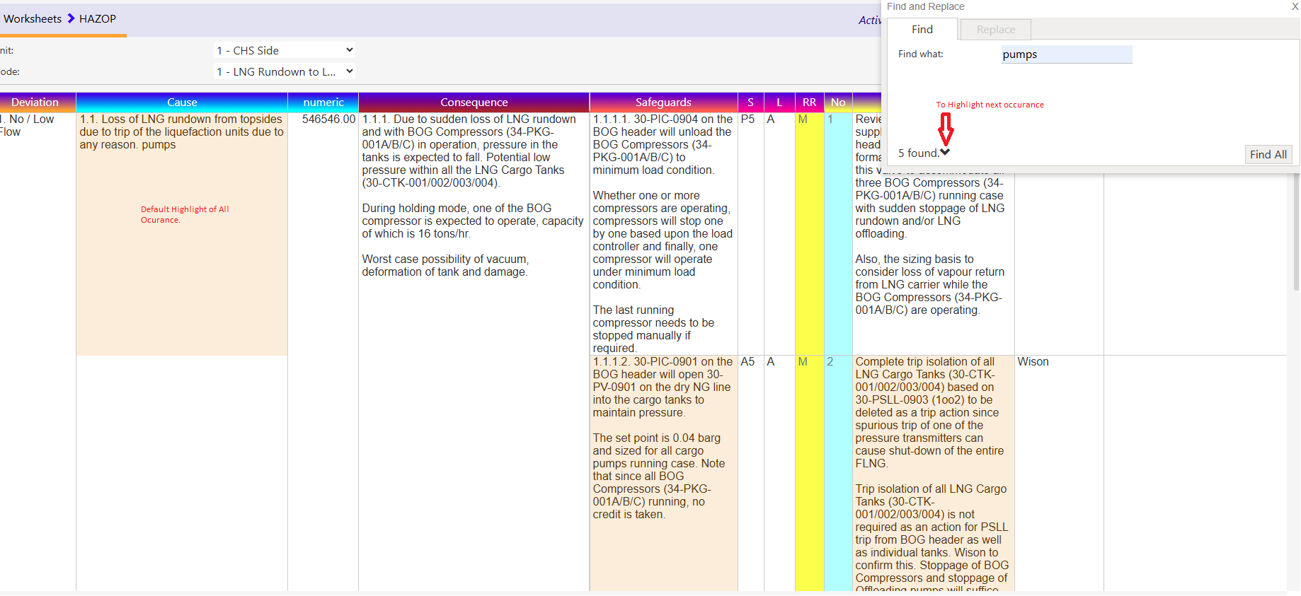 Worksheet – Find On Displayed Data